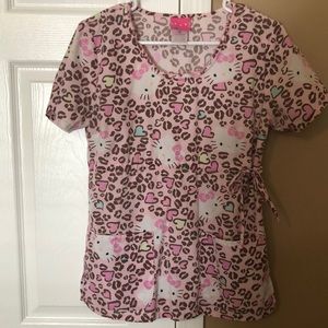 EUC Hello Kitty Scrub Top